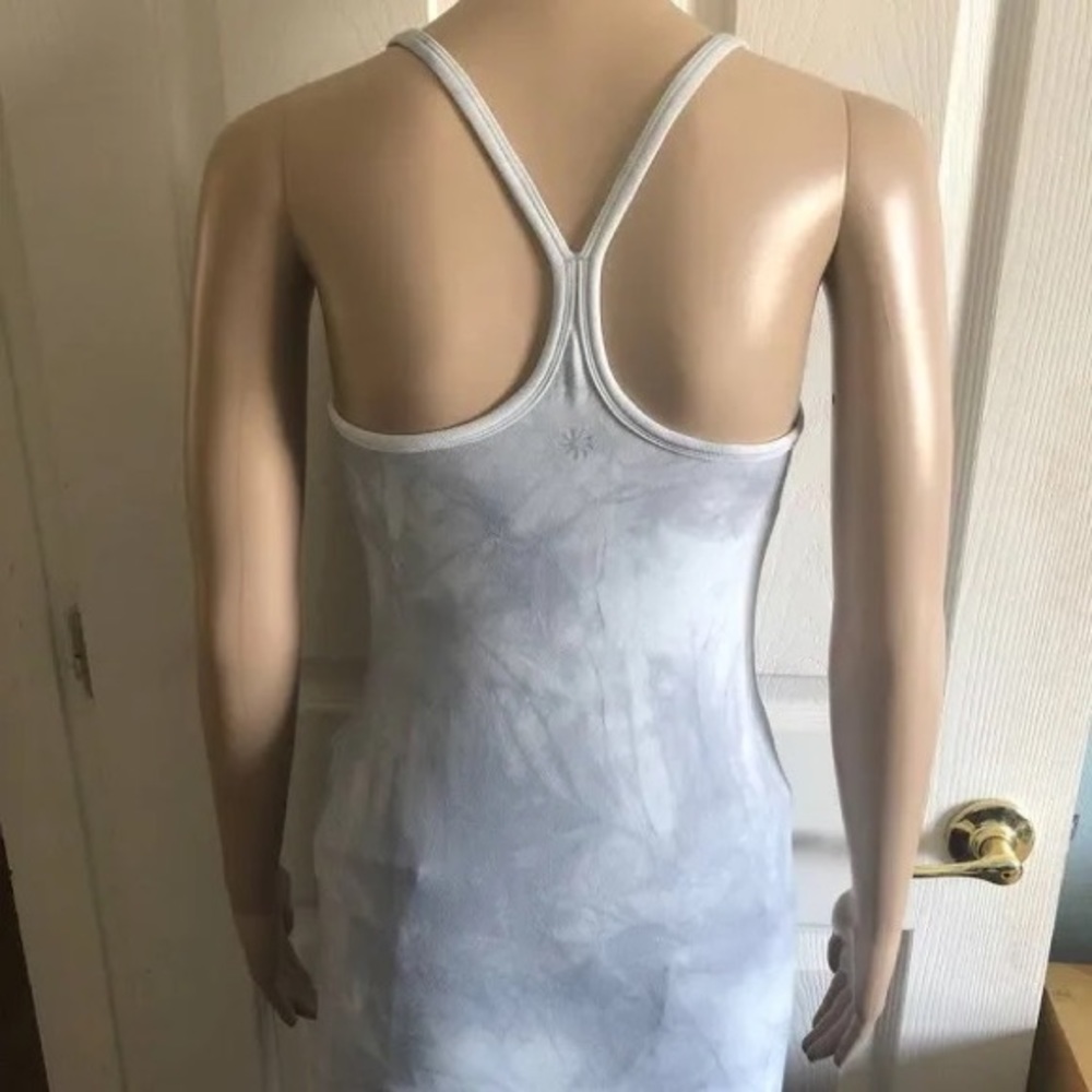 Athleta Seamless Yoga Tank Light Grey Tie Dye
